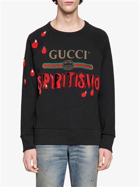 Spiritismo Gucci logo cotton sweatshirt 